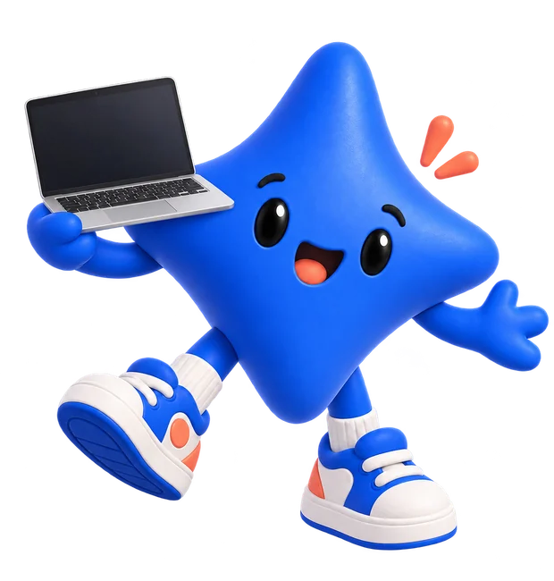 Laptop tutan Kado Creative maskotu