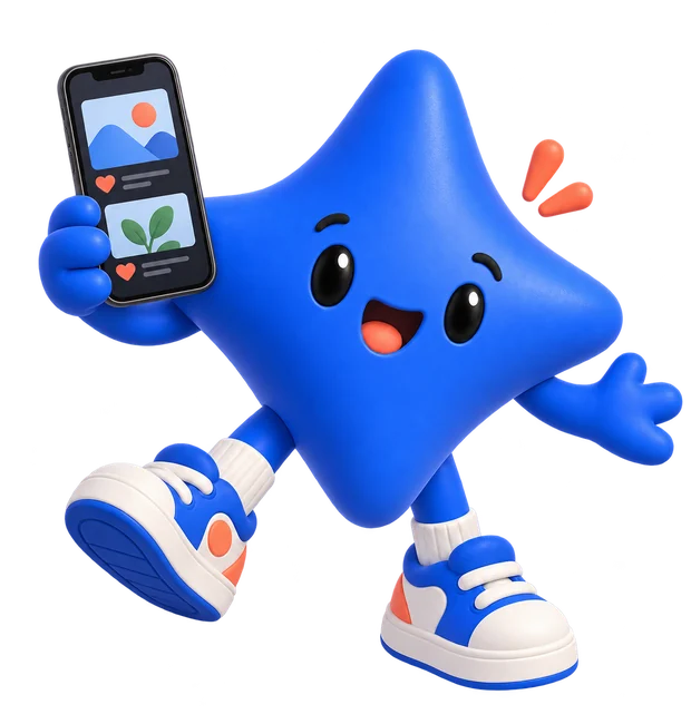 Telefon tutan Kado Creative maskotu